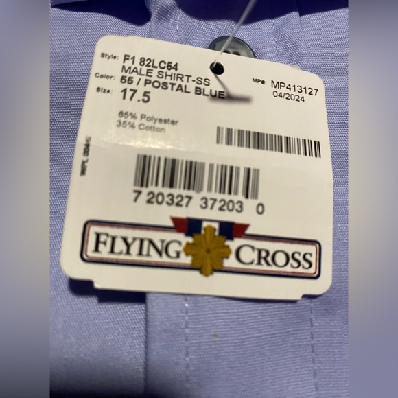 Vintage Mail Carrier Postal Short Sleeve Shirt men’s sz 17.5 NEW!! - Picture 4 of 5